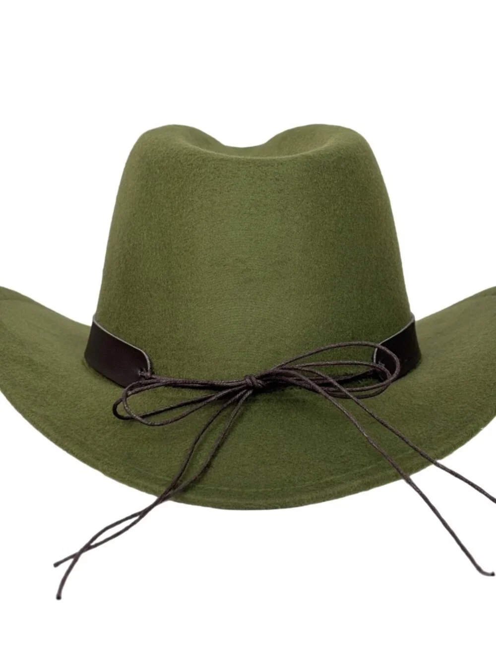 Green Western Cowboy Hat Wide Brim Ranch Rodeo Cowgirl Festival Boho Costume Hat